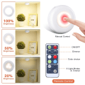Miniatyrbild 2 av 5: 6-pack LED-lampor Sladdlös Varmvit 4000k Dimbar LED Nattlampa Batteridriven och Fjärrkontroll LED Spotlight Belysning-WELLNGS