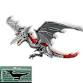 Miniatyrbillede 1 af 5: 1 stk. Jurassic Big Size Dinosaur Building Blocks T-rex Quetzalcoatlus Baryonyx Actionfigurer Børnelegetøj Gaver-WELLNGS Pterosaur B