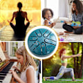 Miniatyrbild 3 av 5: Regndrum för Utomhus, Ståltungedrum Regnskydd, Regndrum Instrument för Utomhus, Ståltungedrum Regnskydd Vattentät - WELLNGS Gold