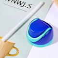 Miniatyrbillede 3 af 5: Udskiftningslåg til OWala Thermo-flaske, vandflaske med én knap, topdæksel, ingen lækage, vandflipdæksel - WELLNGS Light Blue