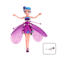 Miniatyrbild 2 av 2: Flygande Fe Prinsessa Docka Magisk Infraröd Sensorstyrning Flickleksak Födelsedagspresent - WELLNGS Purple