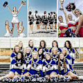 Pikkukuva 4 / 5: 12 kpl Cheerleading Pom Pom -ponnareita sormiaukoilla, metallinhohtoiset Cheer Pom Pom -ponnarit - WELLNGS Large Red Silver