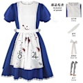 Pikkukuva 1 / 4: Peli Alice Madness Returns Cosplay-asu Alice-palvelijan univormu Aikuisten naisten Halloween Anime tyttö Karnevaali Pukeutuminen Juhliin XL-WELLNGS XL costume