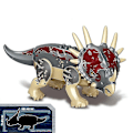 Miniatyrbillede 1 af 5: 1 stk. Jurassic Big Size Dinosaur Building Blocks T-rex Quetzalcoatlus Baryonyx Actionfigurer Børnelegetøj Gaver-WELLNGS Styracosaurus
