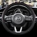 Miniatyrbild 2 av 5: Kompatibel med Mazda CX3 CX4 CX5 CX7 CX9 CX30 CX50 CX60 CX70 CX90 Bilratt Skydd PU Läder Halkfritt Biltillbehör-WELLNGS Blue