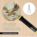 Miniatyrbilde 4 av 5: Pyrografi Trebrenning Kit Trebrenner Verktøy Dobbel Pen 60w Oppgradert Justerbar Pyrografi Maskin-WELLNGS