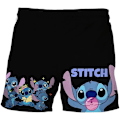 Miniatyrbilde 1 av 2: Lilo og Stitch 3D badeshorts for barn, gutter og jenter, sommer strandklær, løse badebukser, badedrakt, badetøy - WELLNGS C 6Years