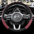 Miniatyrbild 5 av 5: Kompatibel med Mazda CX3 CX4 CX5 CX7 CX9 CX30 CX50 CX60 CX70 CX90 Bilratt Skydd PU Läder Halkfritt Biltillbehör-WELLNGS Brown