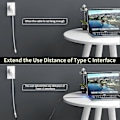 Miniatyrbilde 2 av 5: Thunderbolt 4 forlengelseskabel, USB-C kabel til USB C hann til hunn, støtter 8k/5k@60hz video/40gbps dataoverføring/100w lading (0.8m)-WELLNGS