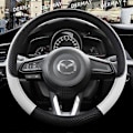 Miniatyrbild 4 av 5: Kompatibel med Mazda CX3 CX4 CX5 CX7 CX9 CX30 CX50 CX60 CX70 CX90 Bilratt Skydd PU Läder Halkfritt Biltillbehör-WELLNGS White