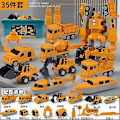 Miniatyrbillede 1 af 5: Magnetiske Transformering Ingeniør Biler Samle Legetøj - WELLNGS Engineering 35 pieces