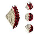 Pikkukuva 5 / 5: Bouquet-peittovirkkaussetti Virkkausaloituspakkaus Bouquet-lahjakäsitöihin Käsintehty DIY-askarteluneulesetti harrastajille aikuisille - WELLNGS Khaki White Red Rose