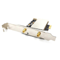 Miniatyrbild 5 av 5: Kompatibel med BCM94360CSAX BCM943602CS BCM94360CS2 PCIE PC Wifi WLAN-kort Adapter Converter-WELLNGS 2 antenna models