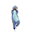 Miniatyrbilde 1 av 5: Regenboghorn Monster Stitch Klær Pyjamas Jumpsuit Sleepwear Dyr Hettegenser - WELLNGS blue 85cm