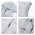Miniatyrbilde 5 av 5: YOUTHUP Herre Quiltet Veste med Hette Utendørs Tykk Fritid Sportshette-WELLNGS Gray S