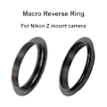 Pikkukuva 1 / 5: Nikon Z-kiinnitykselle tarkoitettu makro-käänteissovitinrengas 49/ 52/ 55/ 58/ 62/ 67/ 72/ 77 mm, Nikon Z5 Z6 Z7 Z9 Z50 jne. - WELLNGS 58mm