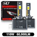 Miniatyrbilde 1 av 5: 90000LM D3S LED D1S D2S D4S D5S D8S LED 140W Frontlys HID D1R D2R D3R D4R D5R D8R Pære Canbus Bil Lys Automatisk 6000K 12V 24V - WELLNGS 110W  60000LM D3R