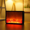 Miniatyrbillede 2 af 3: Dekorativ Pejselampe Realistisk Flamme Langtidsholdbar LED Simulationsbelysning Pejsindretning til Hjemmet - WELLNGS