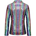 Pikkukuva 4 / 5: Miesten Kaksi Osainen Disco Asut Kiiltävä Takki Ja Housut Metalli Paljetti Puvut-WELLNGS Multicolor XXL