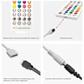 Miniatyrbillede 4 af 5: DC5-24V Bluetooth LED Controller + 40-Tasters Fjernbetjening APP Kontrol og Musiksynkronisering RGB IR RF til 50-WELLNGS