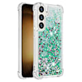 Pikkukuva 1 / 5: YB Quicksand Series-1 Yhteensopiva Samsung Galaxy S24+ -kotelon kanssa, nestemäiset kelluvat paljetit TPU-suojus - WELLNGS Green Hearts