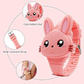 Miniatyrbilde 4 av 5: Barneklokke, jenteklokke digital søt form LED mote silikonrem Clamshell design armbåndsur jente-WELLNGS Watermelon red