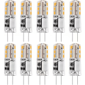 Miniatyrbild 1 av 5: 10x G4 LED-lampor 12V AC/DC Varmvitt 3000K 2W, dimbart ljus - WELLNGS