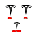 Pikkukuva 3 / 5: Tesla Model Y 3x Mattamusta T-Logon Huppu, Ohjauspyörä ja Takaluukku - WELLNGS