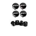Miniatyrbild 1 av 5: 4 st 8 st 63 mm hjulnavkapslar för D-odge Srt Caliber Challenger Journey Caravan Durango Nitro bilhjulskåpstillbehör-WELLNGS 8 gloss black SRT
