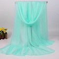 Miniatyrbilde 1 av 2: Kvinners Lang Myk Sjal Chiffon Silke Avslappet Sjal - WELLNGS Light green