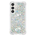 Pikkukuva 3 / 5: YB Quicksand Series-1 Yhteensopiva Samsung Galaxy S24+ -kotelon kanssa, nestemäiset kelluvat paljetit TPU-suojus - WELLNGS Silver Hearts