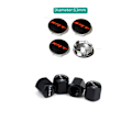 Miniatyrbild 1 av 5: 4 st 8 st 63 mm hjulnavkapslar för D-odge Srt Caliber Challenger Journey Caravan Durango Nitro bilhjulskåpstillbehör-WELLNGS 8 PCS black Red