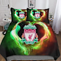 Miniatyrbild 2 av 5: Liverpool sängkläder set D påslakan för pojkar och tonåringar påslakan i mikrofiber påslakan med dragkedja King 135*200 CM-WELLNGS Double200x200cm