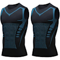 Miniatyrbild 1 av 3: Ionic Shaping Vest, Version Ionic Shaping Sleeveless Shirt, 2024 Ny Shapewear Vest-WELLNGS 2black X-Large