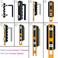 Miniatyrbilde 2 av 5: Nylon Picatinny Rail Set 5 Slot 65mm 7 Slot 85mm 9 Slot 105mm 11 Slot 124mm 13 Slot 144mm med Allen Wrench-WELLNGS