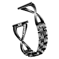 Miniatyrbillede 1 af 2: for Garmin Venu 2S/Vivoactive 4S 40mm/Vivomove 3S 18mm Rem - WELLNGS Black Garmin Venu 2S