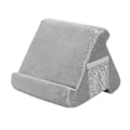 Miniatyrbilde 1 av 5: Myk pute for nettbrett, stativ for iPad med flere vinkler og nettlomme - WELLNGS Grey