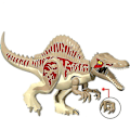 Miniatyrbillede 1 af 5: 1 stk. Jurassic Big Size Dinosaur Building Blocks T-rex Quetzalcoatlus Baryonyx Actionfigurer Børnelegetøj Gaver-WELLNGS Spinosaurus