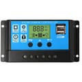 30A 12/24V LCD Solarladdningsregulator, Batteriregulator, Regulator med dubbla USB-gränssnitt