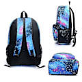 Miniatyrbild 2 av 5: Ny Pokémon Ryggsäck Luminous Skolväska För Pojkar Flickor Studenter Resväska Vattentät Slitstark Mochilas-WELLNGS Blue