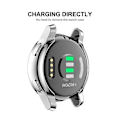 Miniatyrbillede 3 af 5: Til Garmin Venu 2S 40mm / Vivoactive 4S 40mm Hat-Prince Fuld Dækning Elektroplettering TPU Blødt Cover - WELLNGS Silver