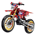 Pikkukuva 2 / 4: 1:8 Tekninen huipputekninen moottoripyörä Motocross Crf -malli Rakennuspalikat Maastoauto MOTO Moc -palikat Lahjat Diy-lelut Lapset Pojat-WELLNGS 556PCS