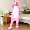 Miniatyrbild 1 av 5: Enhörningskatt Bodysuit Vuxen Djur Stitch Totoro Bodysuit Kvinnor Män Par Vinter Pyjamas Set Nattkläder Hemkläder - WELLNGS Pink panther M (height 158-168cm)
