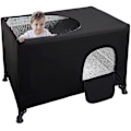 Miniatyrbilde 1 av 5: Blackout Crib Cover - Pustende Mesh Sovehette for Reisevogner - Innendørs og Utendørs Bruk - WELLNGS