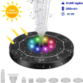 Miniatyrbillede 5 af 8: Solcelledrevet springvand Solcelledrevet springvand LED / Vandpumpe-WELLNGS black