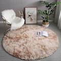 Miniatyrbild 1 av 5: Mjuk rund matta fluffiga vita mattor för vardagsrum mjuk heminredning sovrum-WELLNGS Tie Dye Camel Diameter 120cm