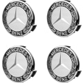 Pikkukuva 1 / 5: Keskiön suojukset, 4 osaa Keskiön suojukset 75 mm Auton tarvikkeet Benz logolla, w-WELLNGS