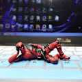 Miniatyrbillede 5 af 5: 6 Deadpool-figurer til skrivebord, bil, hjemmekontor, Marvel, 8 cm, X-MAN, sjove, søde figurer, modellegetøj - WELLNGS 4