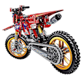 Pikkukuva 3 / 4: 1:8 Tekninen huipputekninen moottoripyörä Motocross Crf -malli Rakennuspalikat Maastoauto Moto Moc -palikat Lahjat Diy Lelut Lapset Pojat-WELLNGS 565PCS