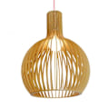 Miniatyrbilde 3 av 4: Moderne trependantlampe for stuedekorasjon, svart hengelampe, trelysestake, belysningsarmatur - WELLNGS black Dia35cm